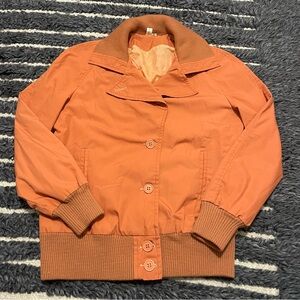 Vintage 60s 70s Womens Sears Jr Bazaar Cropped Jacket Cotton Size 11 Made in USA